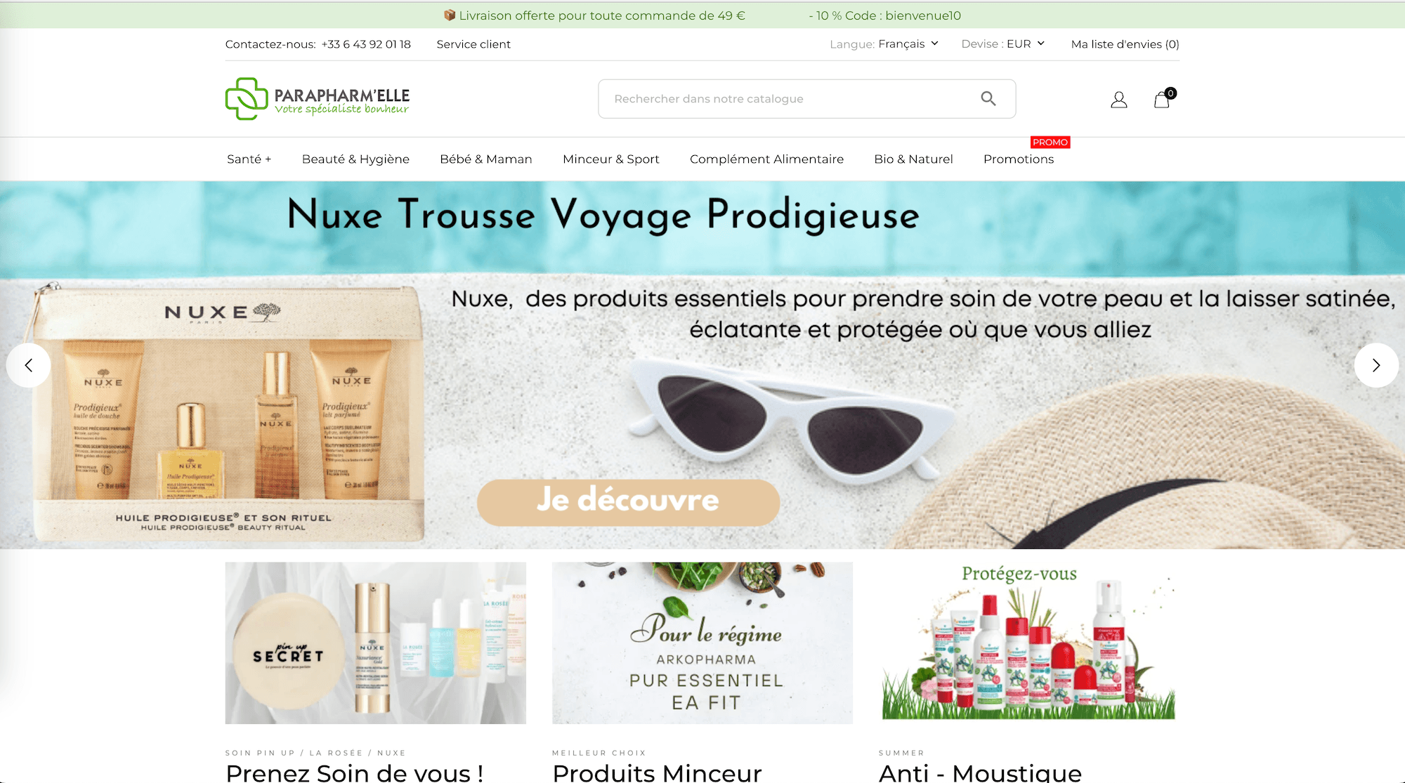 Parapharmelle - Parapharmacie en ligne | Projet Parapharmacie