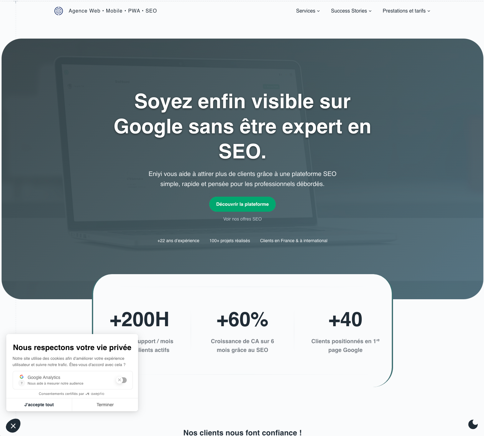 Drylead Agency – Site vitrine et stratégie SEO